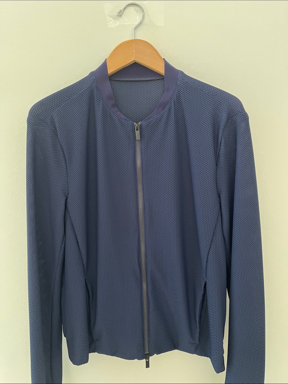 Armani Collezioni mesh zip jacket